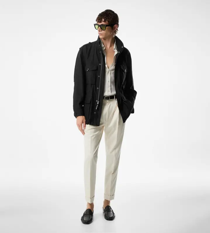 WASHED SILK POPLIN FIELD JACKET online